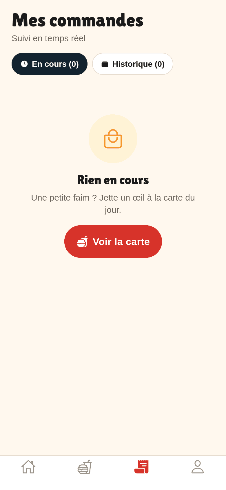 Real-time order tracking in ChickenStude
