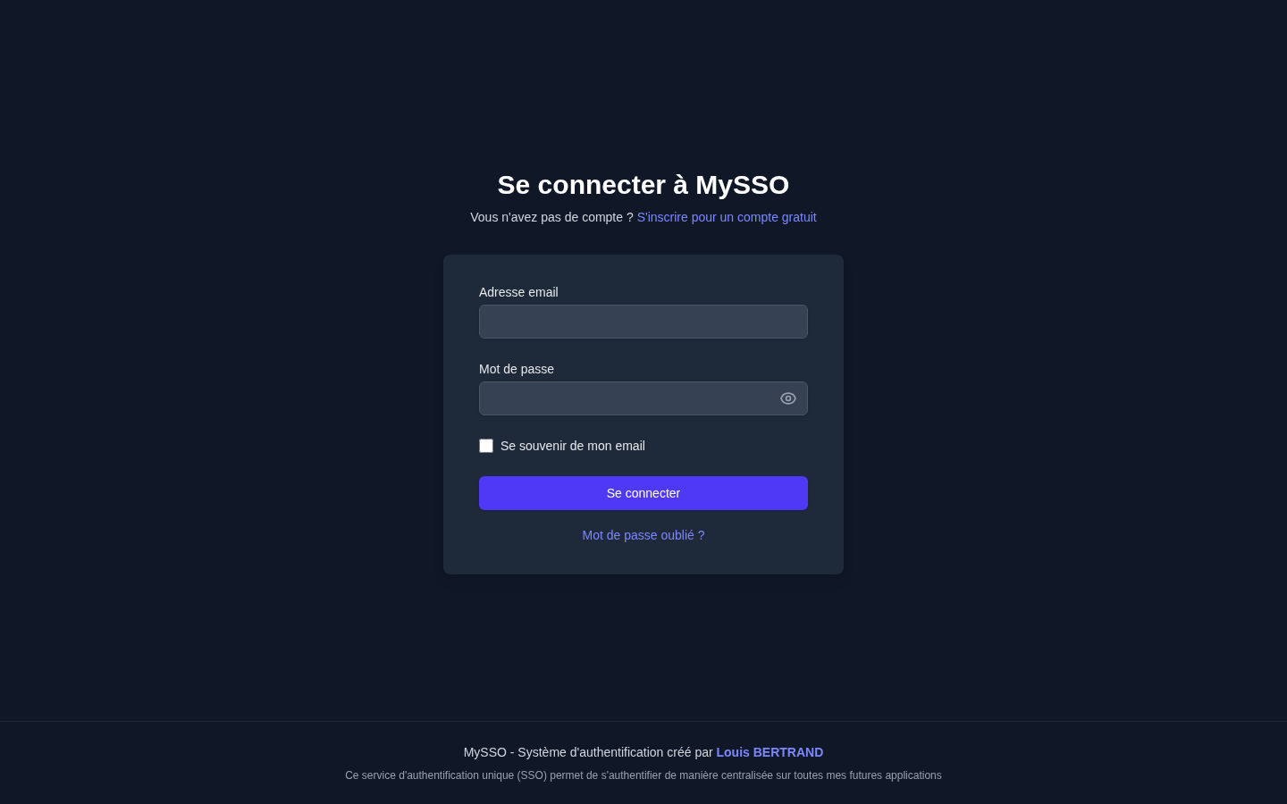MySSO sign-in page opened from Quarto's sign-in button
